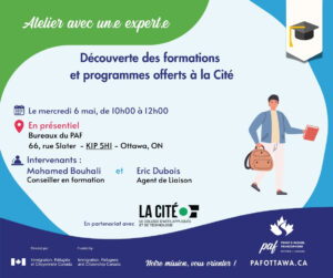 Illustration répétant les informations de l'atelier