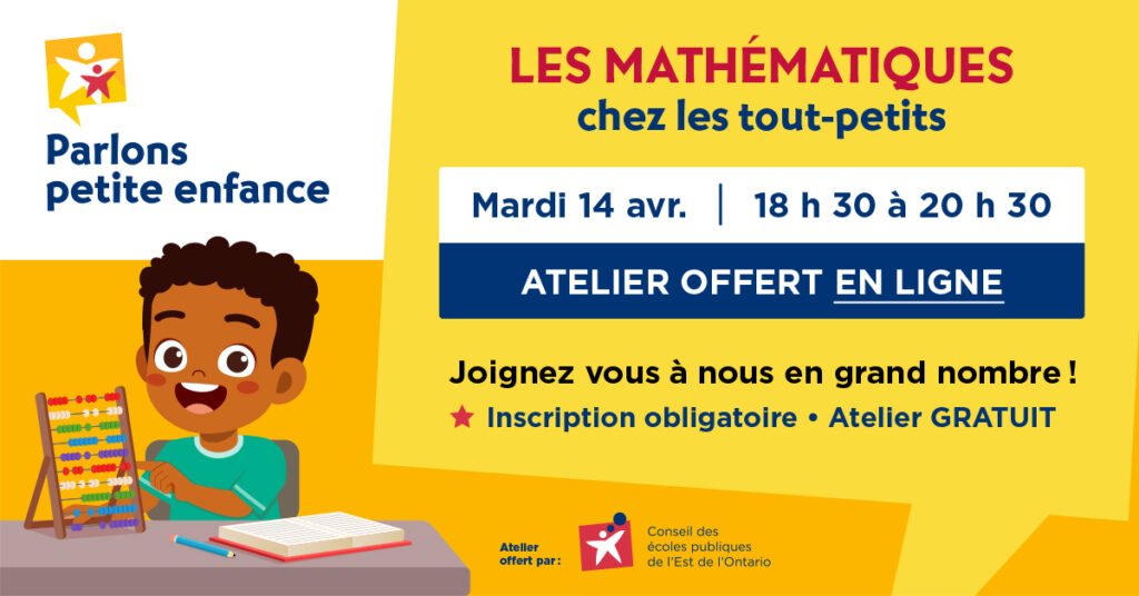 Illustration pour l'atelier Parlons Petite Enfance – Les mathématiques chez les tout-petits.