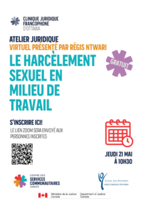 Illustration de l'atelier sur le harcèlement sexuel proposé par le CSC Vanier